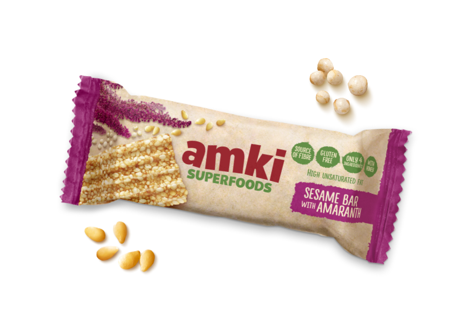 Amki Superfoods sesame snaps with amaranth