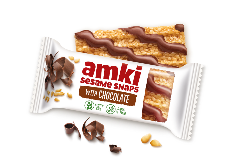 Amki ToGo sesame snaps with chocolate